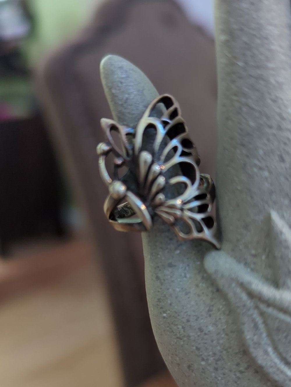 Sterling Silver Half  Butterfly Ring🦋🦋🦋 Size 6 - Picture 6 of 6